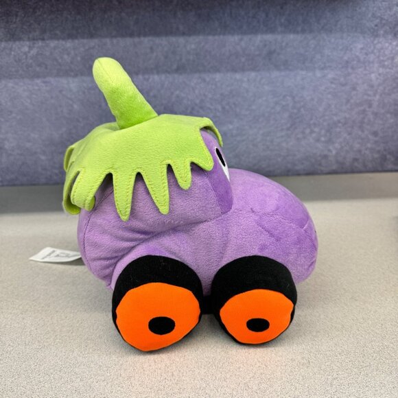 IKEA Sagoskatt Plush Toy Car - Purple With Green Leaf Hat - 8" Cute & Comfy - Picture 5 of 8